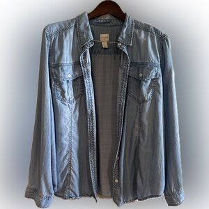 Chico’s — Light Blue Jean Jacket (lyocell)